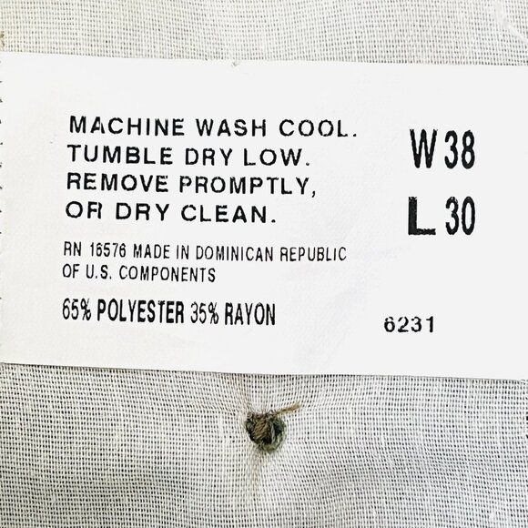 Geoffrey Beene Men's Green Pants Size 38x30 Pleated Front Cuffed Hem Mid Rise - Picture 8 of 11